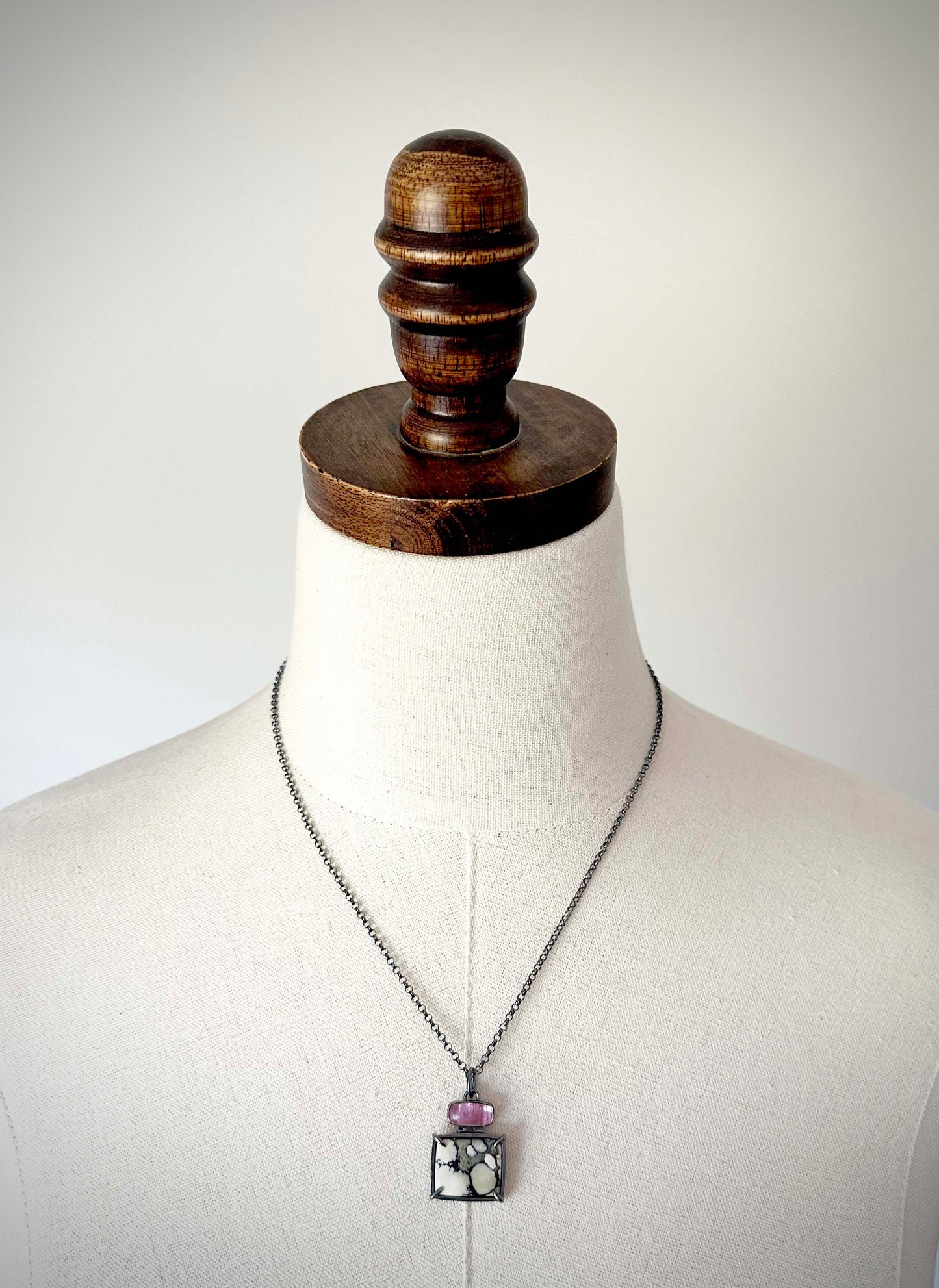 Ivory Creek Variscite, Imperial Topaz and Sterling Silver Pendant Necklace