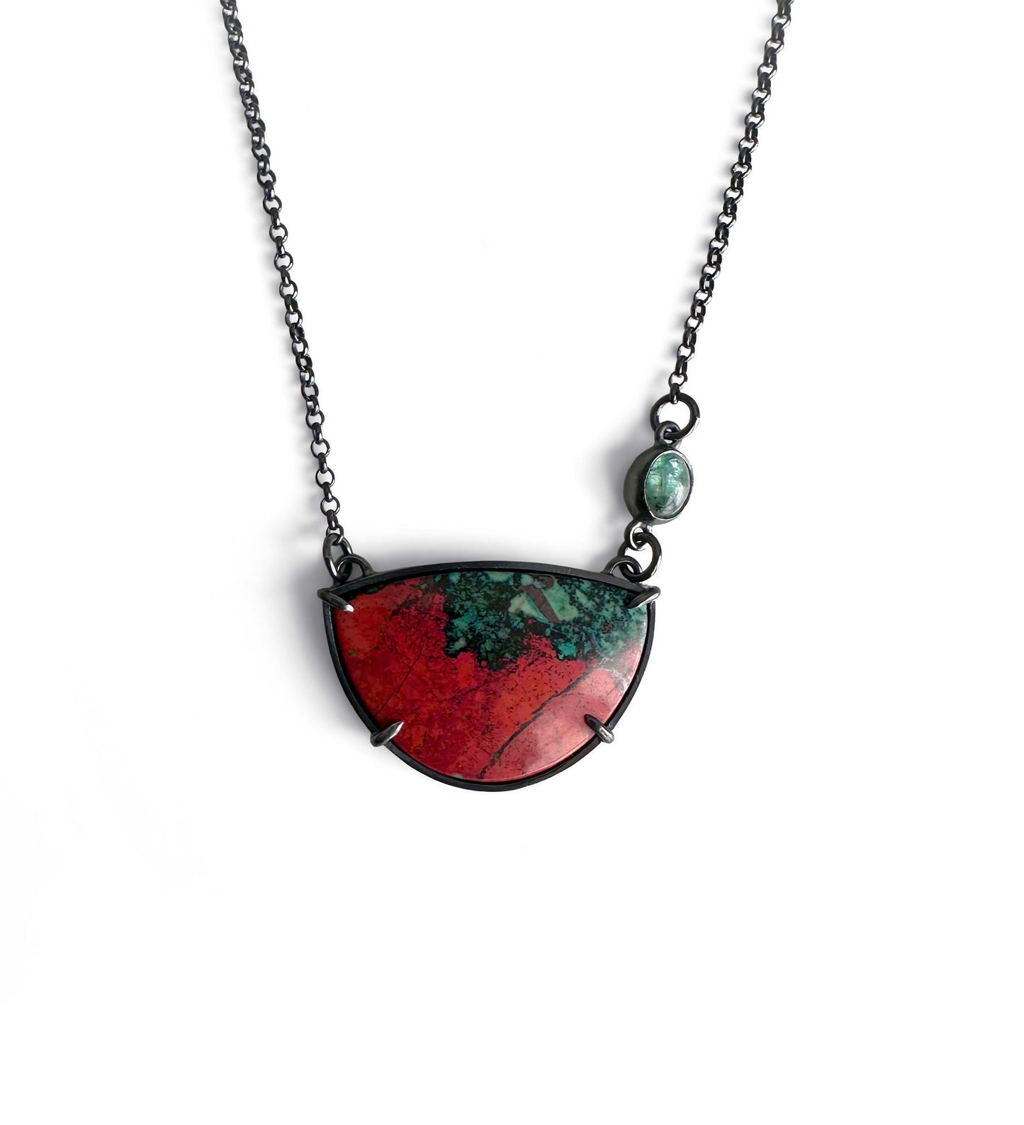 Sonoran Sunrise, Grandidierite and Sterling Silver Handmade Necklace