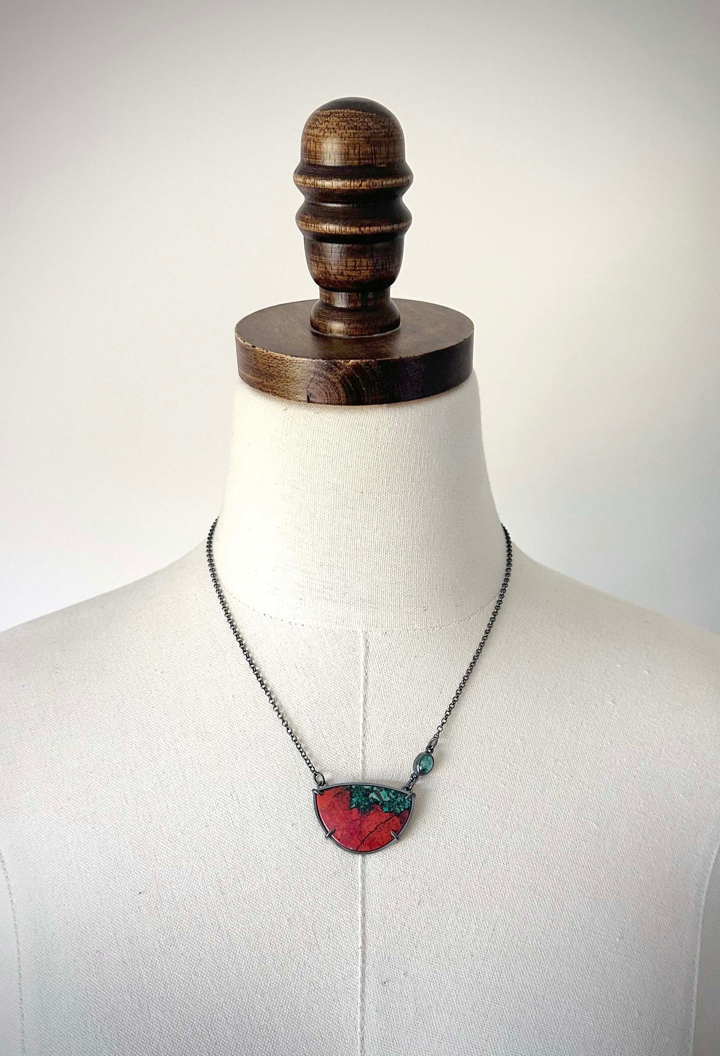 Sonoran Sunrise, Grandidierite and Sterling Silver Handmade Necklace