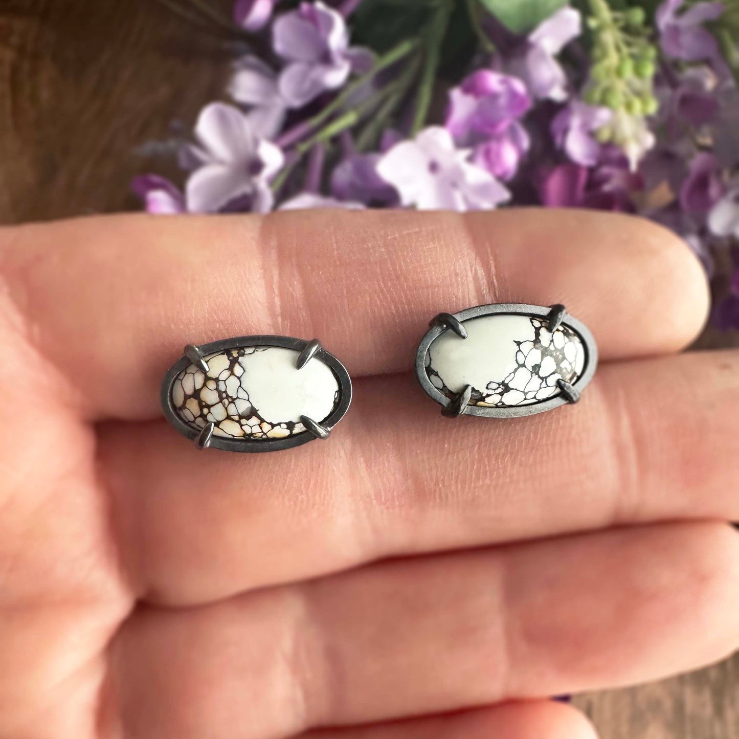 Ivory Creek Variscite and Sterling Silver Stud Earrings