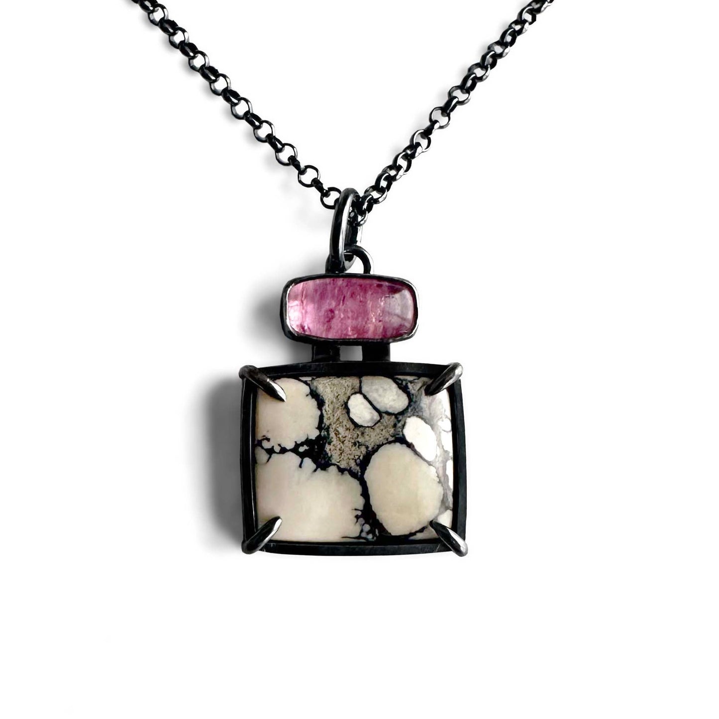 Ivory Creek Variscite, Imperial Topaz and Sterling Silver Pendant Necklace