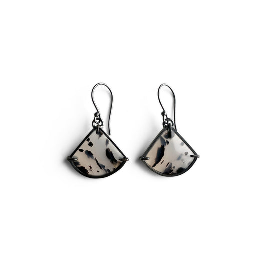 Montana Agate and Sterling Silver Handmade Dangle Earrings